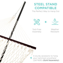 Load image into Gallery viewer, Cotton Rope 2-Person Double Hammock w/ Spreader Bars, Carrying Case
