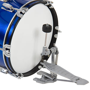 3-Piece Kids Beginner Drum Musical Instrument Set w/ Sticks, Stool, Pedal