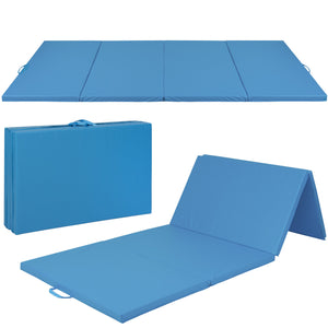 10ft 4-Panel Folding Foam Gym Exercise Floor Mat w/ Carrying Handles