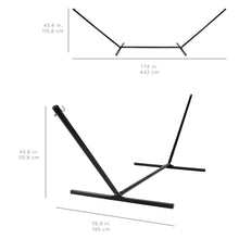 Load image into Gallery viewer, Steel Hammock Stand, Weather-Resistant w/ Adjustable Hanging Hooks - 15ft
