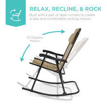 Load image into Gallery viewer, Foldable Zero Gravity Patio Rocking Lounge Chair
