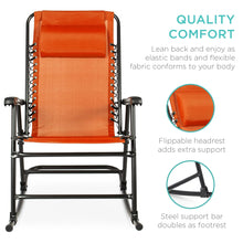 Load image into Gallery viewer, Foldable Zero Gravity Patio Rocking Lounge Chair
