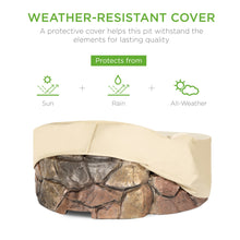 Load image into Gallery viewer, Stone Gas Fire Pit w/ 30,000 BTU, Ignition Button, Control Knob - 27.6in
