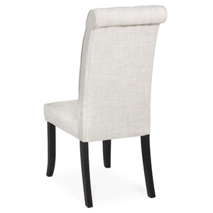 Set of 2 Tufted Parsons Dining Chairs - White