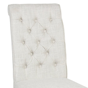 Set of 2 Tufted Parsons Dining Chairs - White