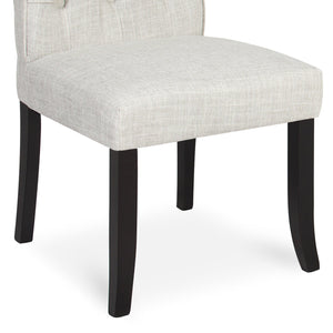 Set of 2 Tufted Parsons Dining Chairs - White