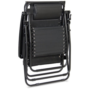 Folding Zero Gravity Recliner Lounge Chair w/ Canopy, Cup Holder