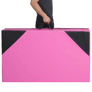 10ft 4-Panel Folding Foam Gym Exercise Floor Mat w/ Carrying Handles