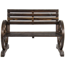 Load image into Gallery viewer, Wooden Wagon Wheel Bench
