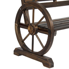 Load image into Gallery viewer, Wooden Wagon Wheel Bench
