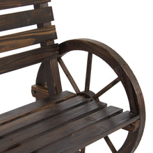Load image into Gallery viewer, Wooden Wagon Wheel Bench
