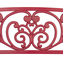 Load image into Gallery viewer, Steel Bench for Outdoor, Patio, Garden w/ Floral Design
