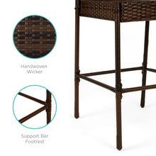 Load image into Gallery viewer, Set of 2 Indoor Outdoor Wicker Bar Stools

