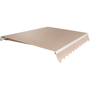 Retractable Patio Awning w/ Aluminum Frame, Crank Handle, 98x80in