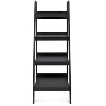 Load image into Gallery viewer, Set of 2 Wooden 4-Shelf Open Ladder Bookcase Displays w/ Metal Framing
