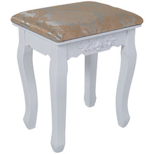 Load image into Gallery viewer, Bathroom Vanity Table Set w/ Round Mirror, Stool
