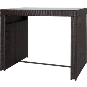 7-Piece Wicker Bar Patio Dining Set