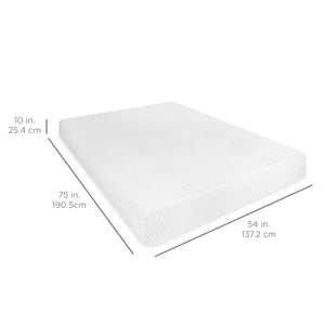 10in Dual Layered Memory Foam Mattress w/ CertiPUR-US Certified Foam