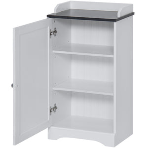 Bathroom Floor Storage Cabinet w/ Versatile Door