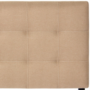Modern Tufted Fabric Queen Headboard Bedroom Decor w/ Adjustable Steel Legs