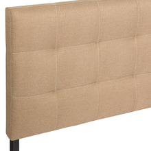 Load image into Gallery viewer, Modern Tufted Fabric Queen Headboard Bedroom Decor w/ Adjustable Steel Legs
