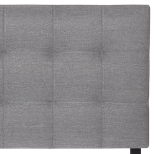 Modern Tufted Fabric Queen Headboard Bedroom Decor w/ Adjustable Steel Legs