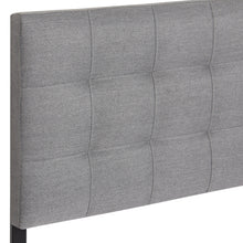 Load image into Gallery viewer, Modern Tufted Fabric Queen Headboard Bedroom Decor w/ Adjustable Steel Legs
