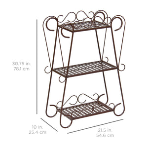 3-Shelf Plant Stand - Bronze