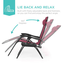 Load image into Gallery viewer, Set of 2 Adjustable Zero Gravity Patio Chair Recliners w/ Cup Holders
