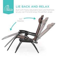 Load image into Gallery viewer, Set of 2 Adjustable Zero Gravity Patio Chair Recliners w/ Cup Holders
