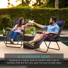 Load image into Gallery viewer, Set of 2 Adjustable Zero Gravity Patio Chair Recliners w/ Cup Holders
