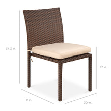 Load image into Gallery viewer, Set of 4 Stackable Outdoor Patio Wicker Chairs w/ Cushions, UV-Resistance
