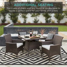 Load image into Gallery viewer, Set of 2 Handwoven Wicker Patio Dining Chairs w/ Water-Resistant Cushions
