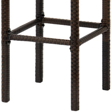 Load image into Gallery viewer, Set of 2 Wicker Backless Counter Height Bar Stools - Brown
