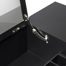 Load image into Gallery viewer, Vanity Dressing Table Set w/ Mirror, Stool, Storage Boxes - Black
