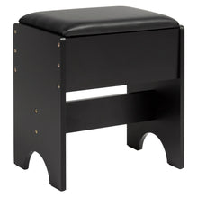 Load image into Gallery viewer, Vanity Dressing Table Set w/ Mirror, Stool, Storage Boxes - Black
