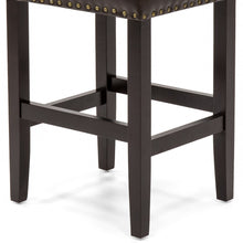 Load image into Gallery viewer, Set of 2 Backless Leather Counter Stool Seat Accents w/ Silver Studs
