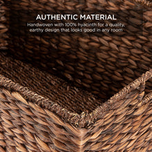 Load image into Gallery viewer, Set of 2 XL Woven Water Hyacinth Storage Baskets

