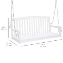 Load image into Gallery viewer, Wooden Porch Swing w/ Hanging Chains
