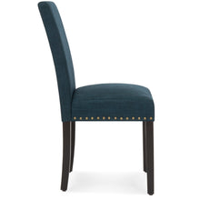 Load image into Gallery viewer, Set of 2 Upholstered Parsons Accent Dining Chairs w/ Wood Legs, Studded Trim
