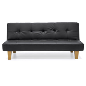 Convertible Lounge Futon Sofa Bed w/ Adjustable Back, Tufted Design