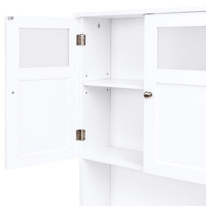 Double Door Over-the-Toilet Bathroom Storage Cabinet