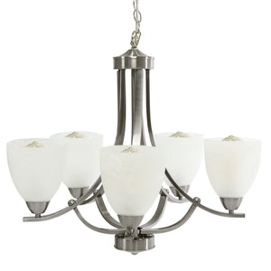 5-Light Chandelier - Brushed Nickel