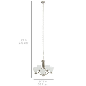 5-Light Chandelier - Brushed Nickel
