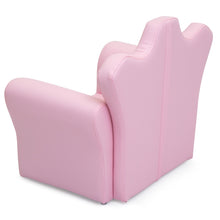 Load image into Gallery viewer, Kids Upholstered Tufted Bejeweled Mini Chair Seat w/ Ottoman
