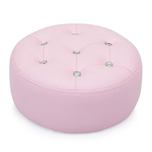 Load image into Gallery viewer, Kids Upholstered Tufted Bejeweled Mini Chair Seat w/ Ottoman
