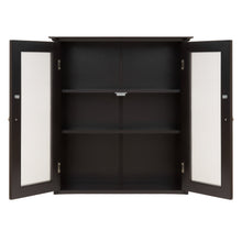 Load image into Gallery viewer, Bathroom Wall Storage Medicine Cabinet w/ Tempered Glass Double Doors
