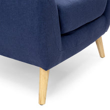 Load image into Gallery viewer, Mid-Century Modern Tufted Linen Accent Chair
