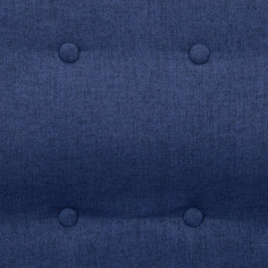 Mid-Century Modern Tufted Linen Accent Chair
