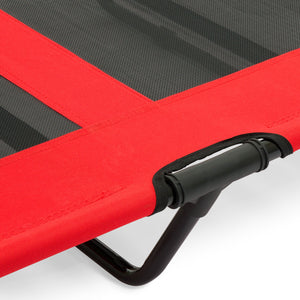 36in Outdoor Raised Cooling Pet Dog Bed w/ Canopy, Travel Bag